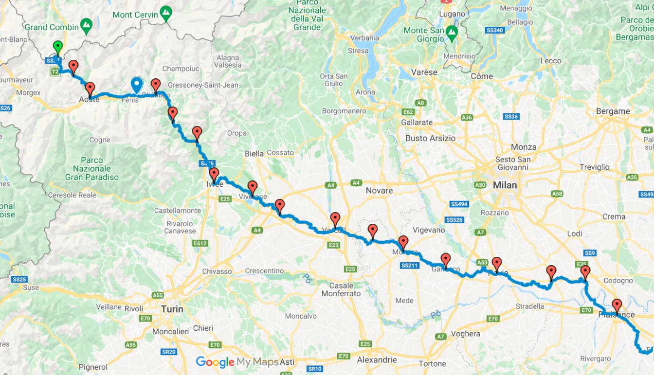 Rejoindre la Via Francigena